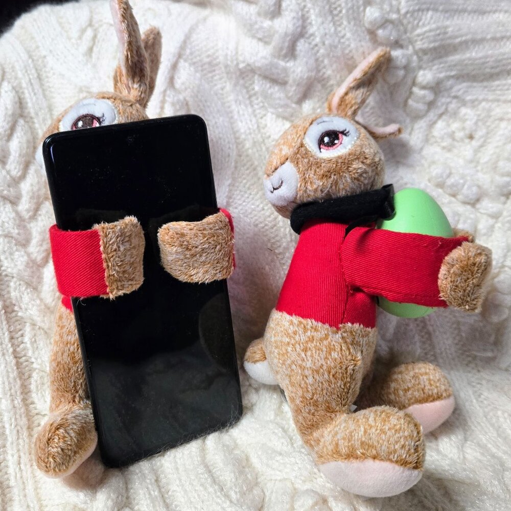 2 Easter Bunnies 8” Peter Rabbit Plush  Flopsy Bunnies w/Wraparound Arms -